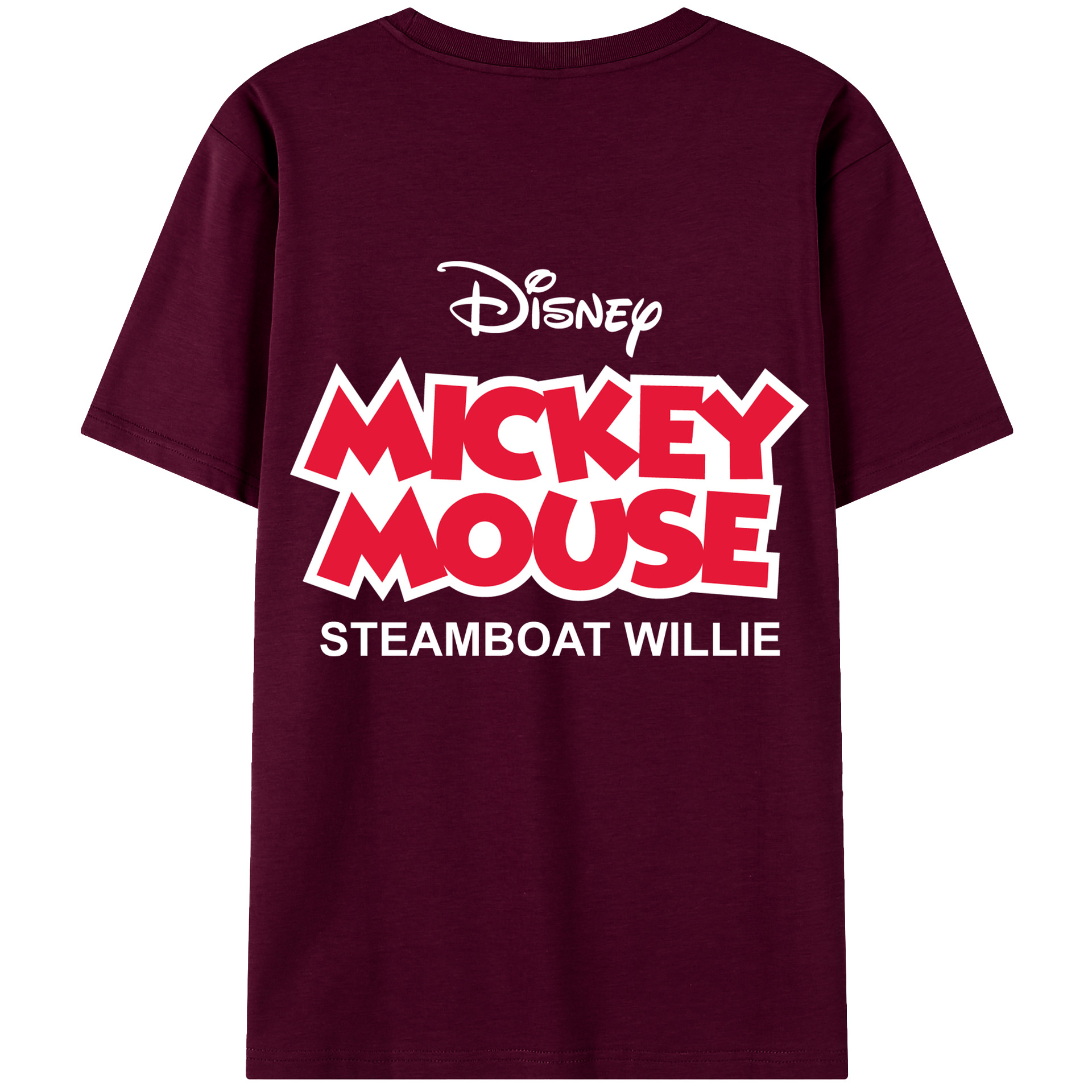 （画像用） ミッキーマウス Mickey Mouse レディース半袖Tシャツ(バックプリント)